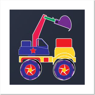 Little Backhoe Posters and Art